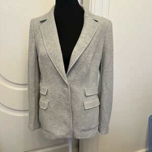 Calvin Klein Grey Blazer Coat Jacket Knit Pockets